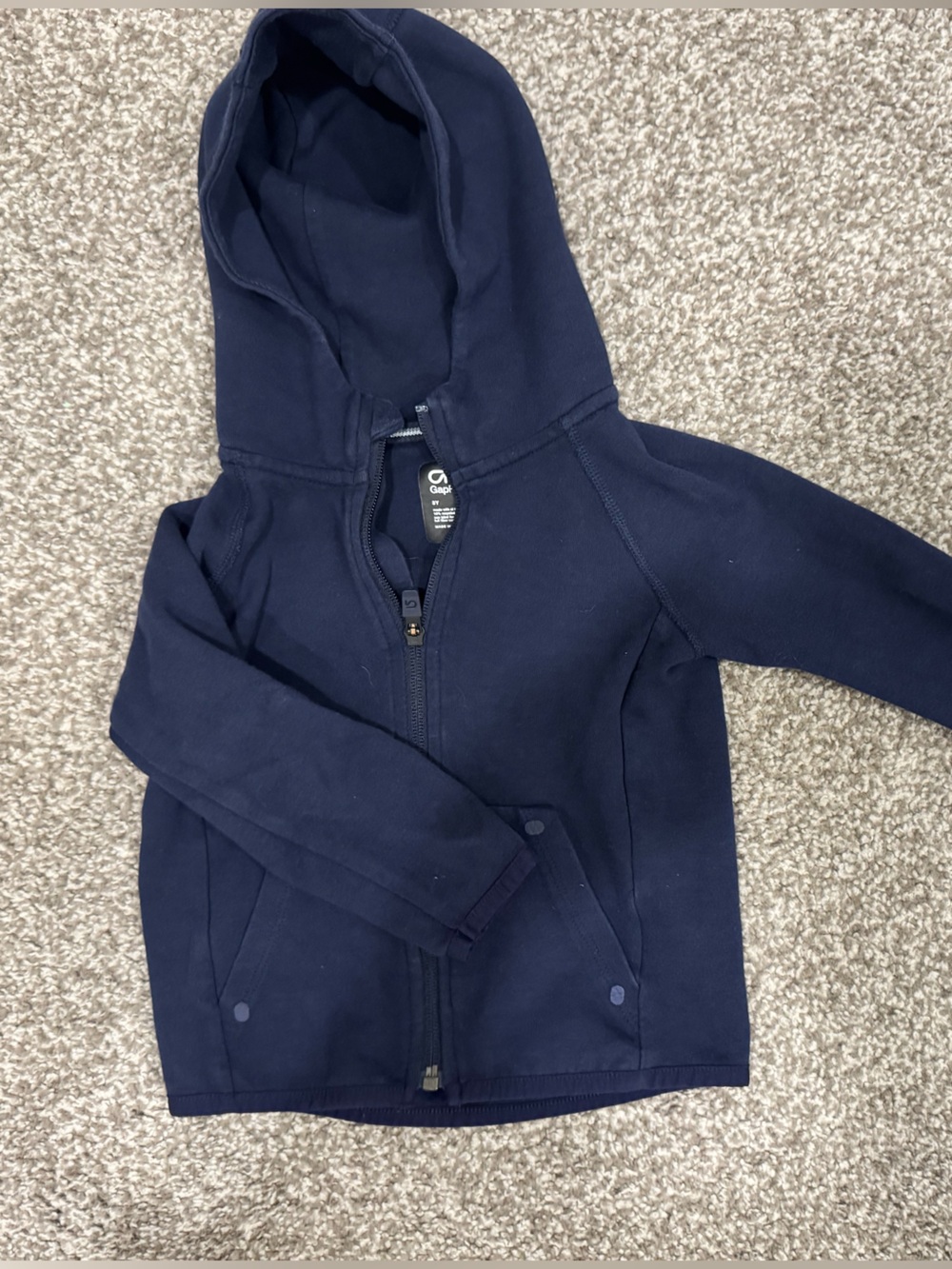 Gap Fit Brand Toddler Boy 3T Navy Zip-Up Hoodie Jacket